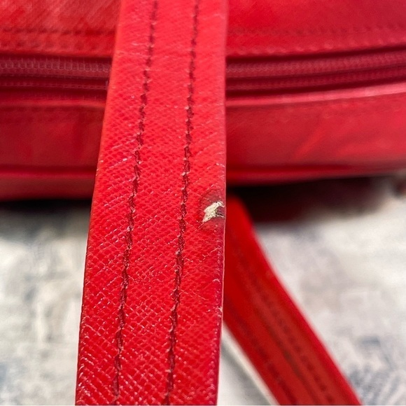 Valerie Stevens Red Leather Satchel Bag - Picture 16 of 16